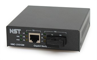 NST NMC-2101GM 관리형 1Gbps 광 미디어 컨버터 (UTP to 광)